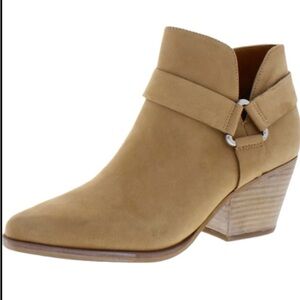 New Franco Sarto Louella Western Pointed Toe Ankle Boots Western Nubuck Us 7.5